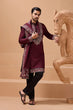 Load image into Gallery viewer, Latest Signature Maroon Kurta and Dupatta for Mens Wear Clothsvilla