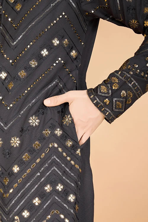 Cement Grey Designer Kurta – Viscose Rayon Fabric Clothsvilla