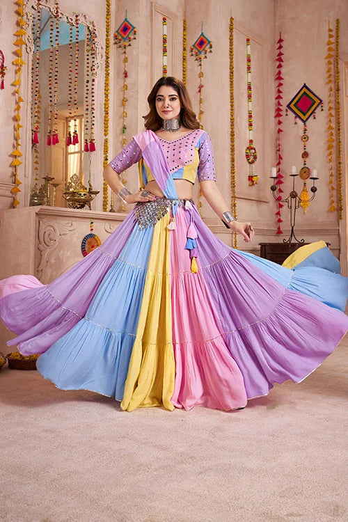 Gorgeous Multi Color Cotton Chaniya Choli Navratri Look Clothsvilla