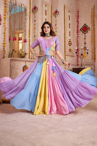 Gorgeous Multi Color Cotton Chaniya Choli Navratri Look Clothsvilla