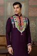 Load image into Gallery viewer, Purple Festival Wear Embroidery Mens Wear Kurta Clothsvilla
