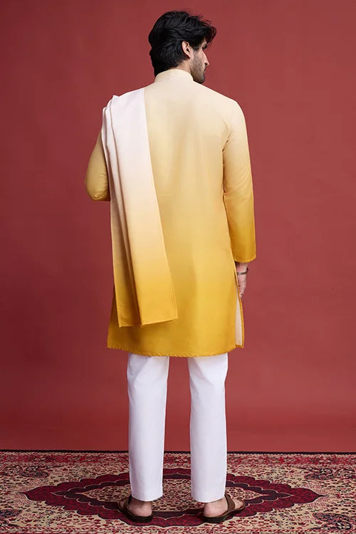 Stylish Designer Men’s Kurta Set with Real Mirror Work Clothsvilla