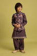Load image into Gallery viewer, Premium Purple Kids Koti Kurta Pajama Set for Wedding Style Clothsvilla