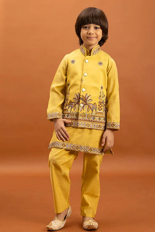 Designer Yellow Koti Kurta Set for Kids Wear Clothsvilla