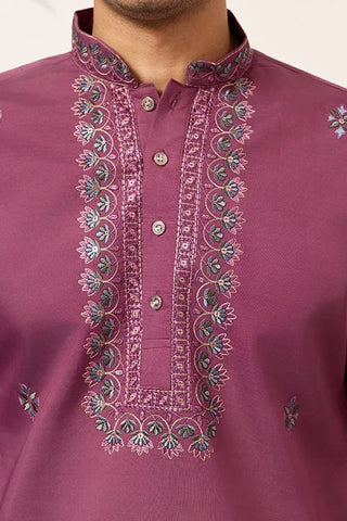Trendy Pink Color Kurta with Dupatta for Mens Wear Clothsvilla