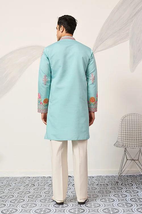 Sky Look Embroidered Work Ready made Mens Wear Kurta Clothsvilla