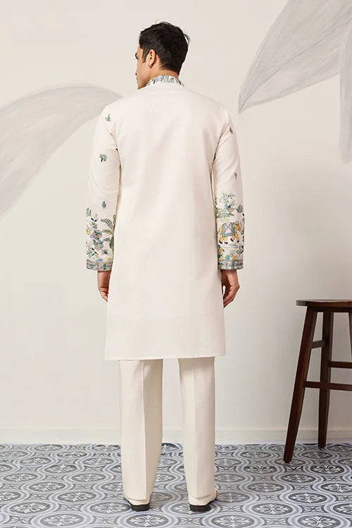 Luxury White Kurta for Indian Wedding Mens Wear Clothsvilla