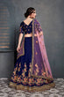 Load image into Gallery viewer, Designer Lehenga Choli New Collection Indian Wear Dark Blue Color Clothsvilla