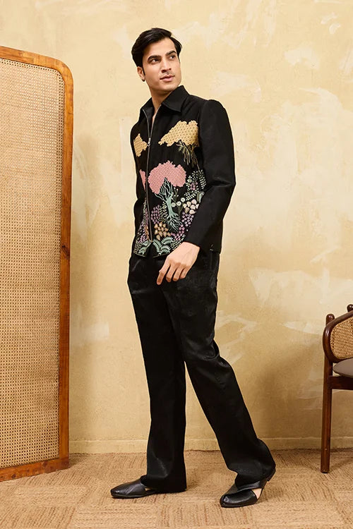 Black Velvet Wedding Bomber Suit for Mens Wear Clothsvilla