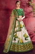 Load image into Gallery viewer, Elegance Cream-Green  Floral Print Lehenga Choli With Dupatta Clothsvilla