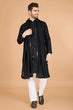 Load image into Gallery viewer, Black Color Kurta with Dupatta for Mens Wear Clothsvilla