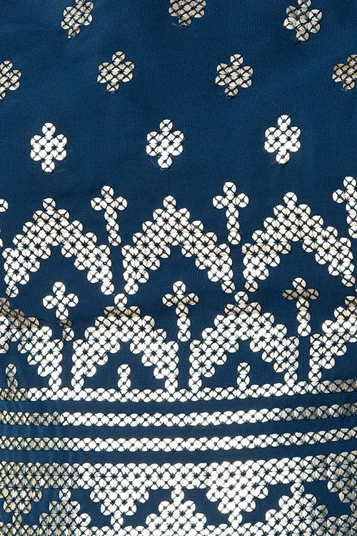 Blue Bollywood Lehenga Choli with Sequins & Embroidery Clothsvilla