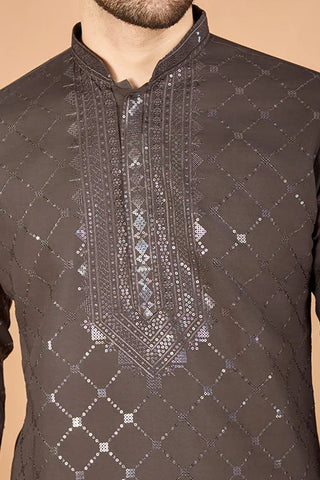 Brown Color Wedding Special Stylish Kurta for Men Clothsvilla