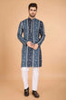 Load image into Gallery viewer, Grey Sequence with Mirror Foil Embroidered Mens Wear Kurta Clothsvilla