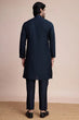 Load image into Gallery viewer, Designer Navy Men&#39;s Silk Kurta for Special Events Clothsvilla