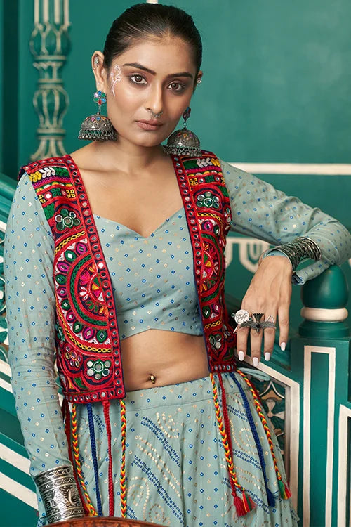 Fancy Jacket Style Navratri Special Chaniya Choli Collection Clothsvilla
