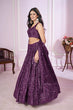 Load image into Gallery viewer, Designer Purple Wedding Lehenga Choli with Dupatta Clothsvilla