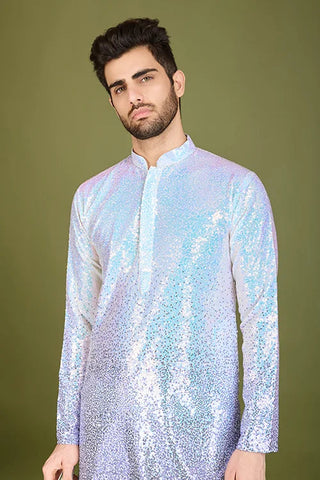 Wedding Designer Ombre Purple Kurta designer gents kurta Clothsvilla