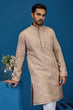 Load image into Gallery viewer, Elegant Beige Embroidered Viscose Silk Kurta for Mens Clothsvilla