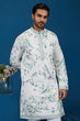 Load image into Gallery viewer, Graceful White Viscose Silk Kurta for Mens Wear Clothsvilla