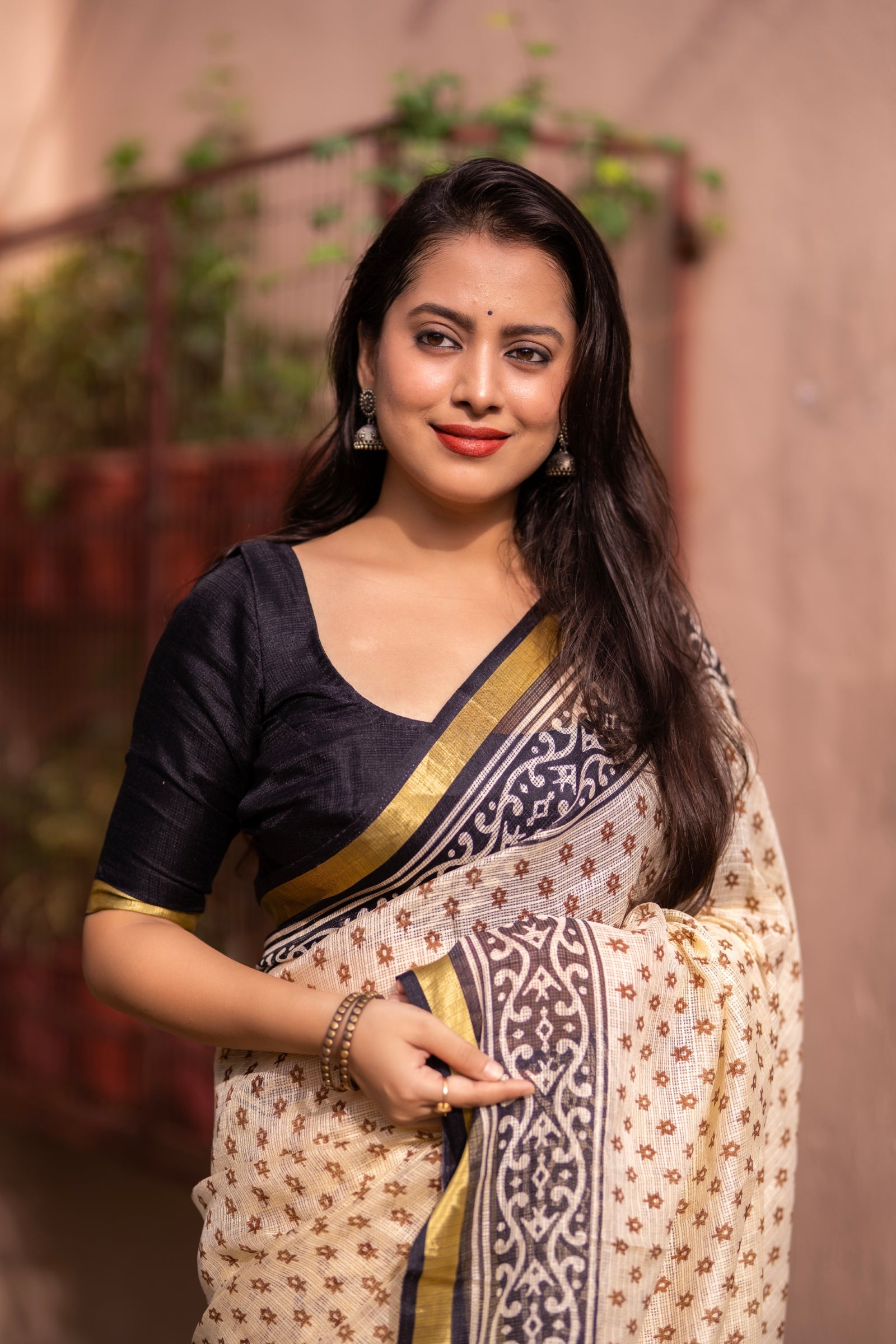Elegant Women's Kota Silk Saree: Luxuriously Soft, Exquisitely Printed, and Embellished with a Weaving Pattu Border ClothsVilla