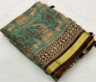 Elegant Women's Soft Kota Silk Printed Saree with Weaving Pattu Border ClothsVilla