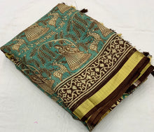 Load image into Gallery viewer, Elegant Women&#39;s Soft Kota Silk Printed Saree with Weaving Pattu Border ClothsVilla