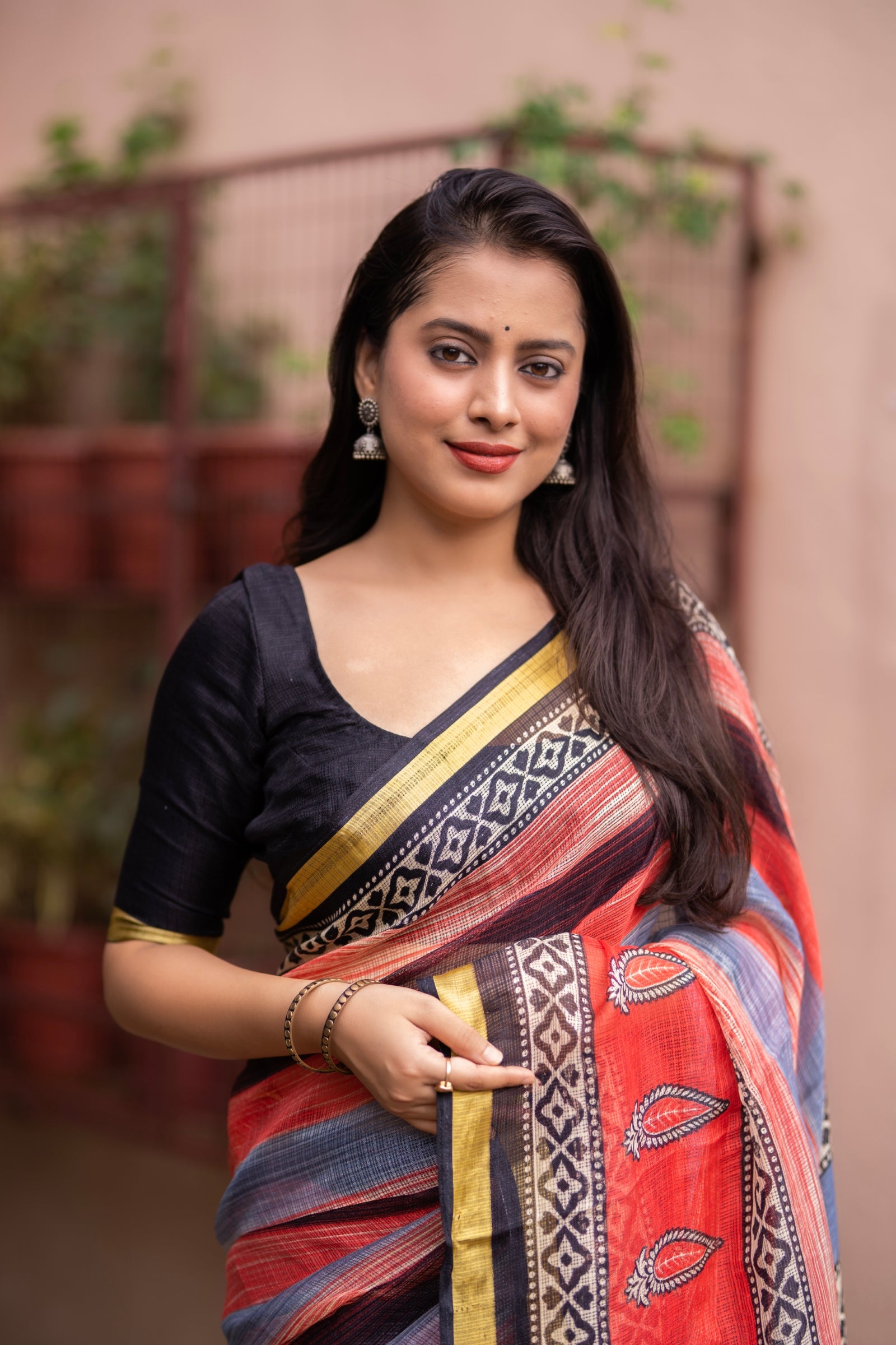 Elegantly Crafted Kota Silk Saree for Women: Luxuriously Soft, Exquisitely Printed, and Embellished with a Weaving Pattu Border ClothsVilla Main image