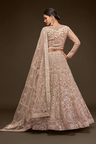 Royal Beige Marriage Lehenga Choli with Dupatta Clothsvilla
