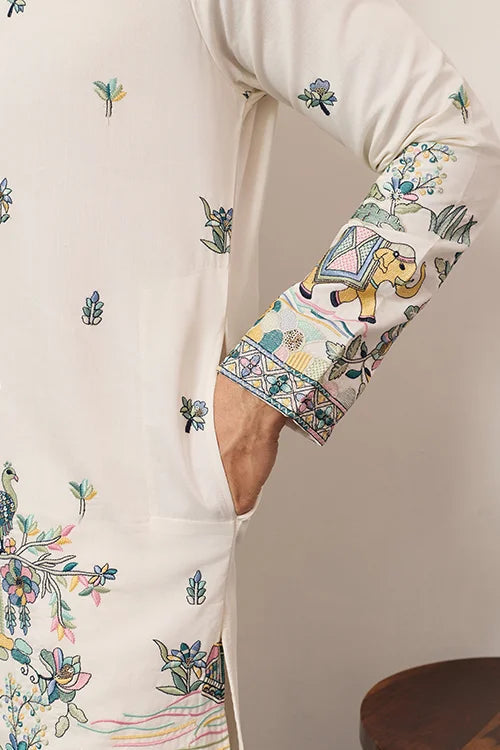 Luxury White Kurta for Indian Wedding Mens Wear Clothsvilla