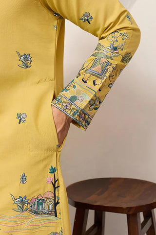Elegant Haldi Yellow Mens Wear Kurta for Wedding Function Clothsvilla