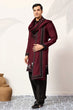 Load image into Gallery viewer, Vibrant Maroon Festive Kurta with Dupatta Set for Groom's Tribe Clothsvilla