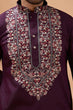 Load image into Gallery viewer, Ethnic Look Purple Kurta with Dupatta Mens Wear Special Clothsvilla