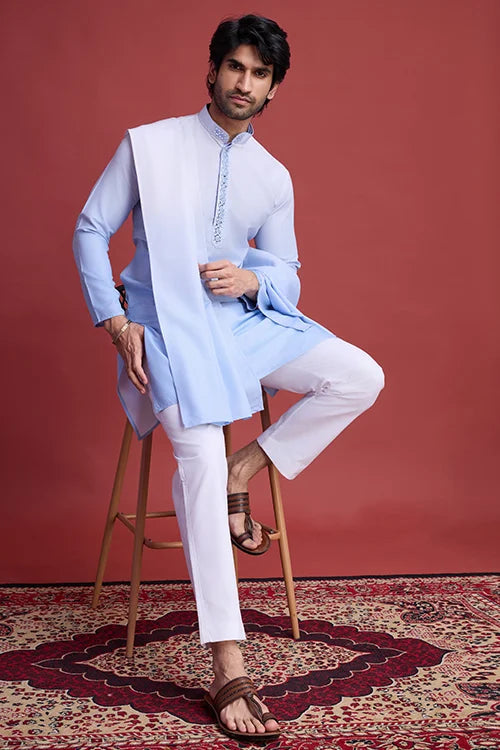 Designer Men’s Kurta Set with Real Mirror Work Collection Clothsvilla