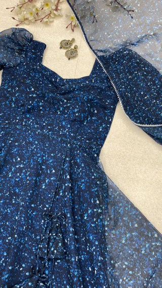 Exclusive Digital Printed Anarkali Suit Ensemble ClothsVilla