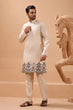 Load image into Gallery viewer, Tendy Beige Wedding Special Koti Kurta Set for Mens Wear Clothsvilla