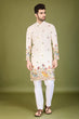 Load image into Gallery viewer, White Color Heavy Embroidered with Cotton Mens Wear Kurta Clothsvilla