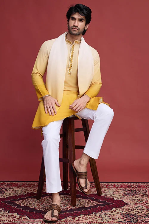 Stylish Designer Men’s Kurta Set with Real Mirror Work Clothsvilla