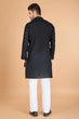 Load image into Gallery viewer, Black Color Kurta with Dupatta for Mens Wear Clothsvilla