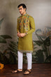 Load image into Gallery viewer, Festive Wear Flourescent Green Embroidered Kurta for Men Clothsvilla