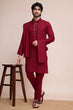 Load image into Gallery viewer, Festive Maroon Kurta Pant Set with Designer Dupatta Clothsvilla