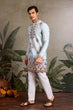 Load image into Gallery viewer, Elegant Look Indian Festive Sky Blue Kurta for Men Clothsvilla