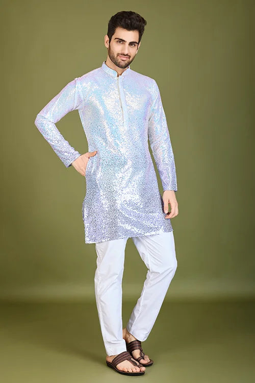 Wedding Designer Ombre Purple Kurta designer gents kurta Clothsvilla