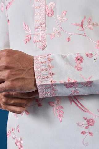 Classic White Viscose Silk Festive Kurta for Mens Clothsvilla