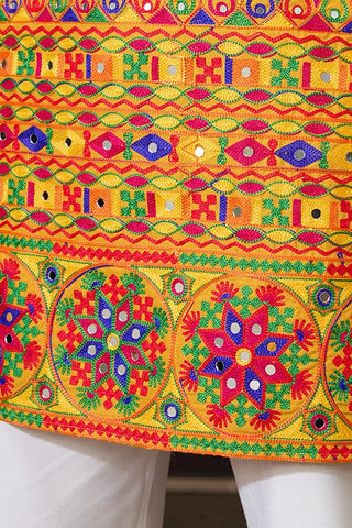 Classic Yellow Cotton Mens Ready to Wear Kurta for Navratri Clothsvilla