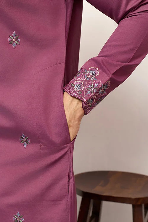 Trendy Pink Color Kurta with Dupatta for Mens Wear Clothsvilla