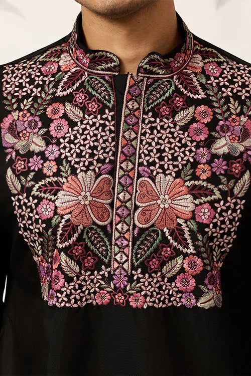 Festive Wear Premium Black Kurta Pant Set for Mens Clothsvilla