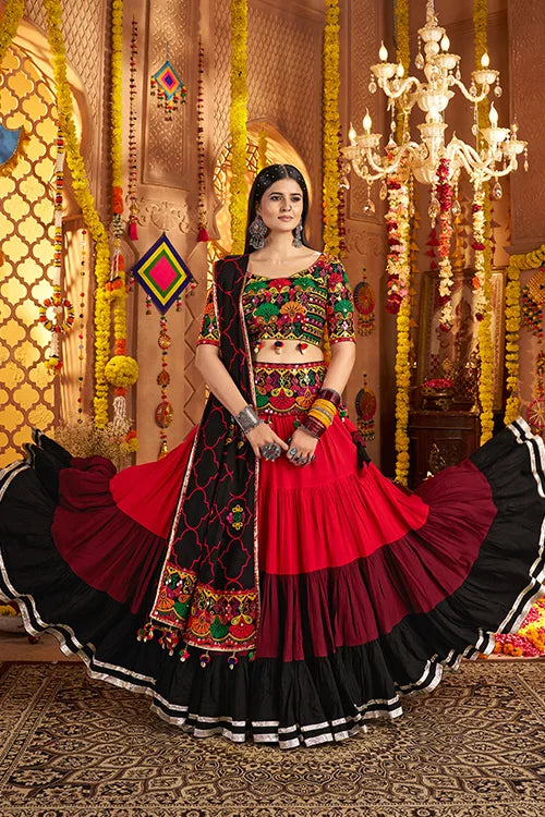Multi Color Cotton Chaniya Choli for Navratri Look Clothsvilla