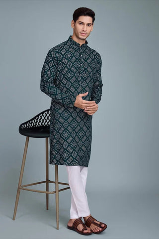 Designer Printed Men's Kurtas for Navratri Garba Festive Season Clothsvilla