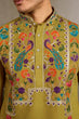 Load image into Gallery viewer, Festive Wear Flourescent Green Embroidered Kurta for Men Clothsvilla